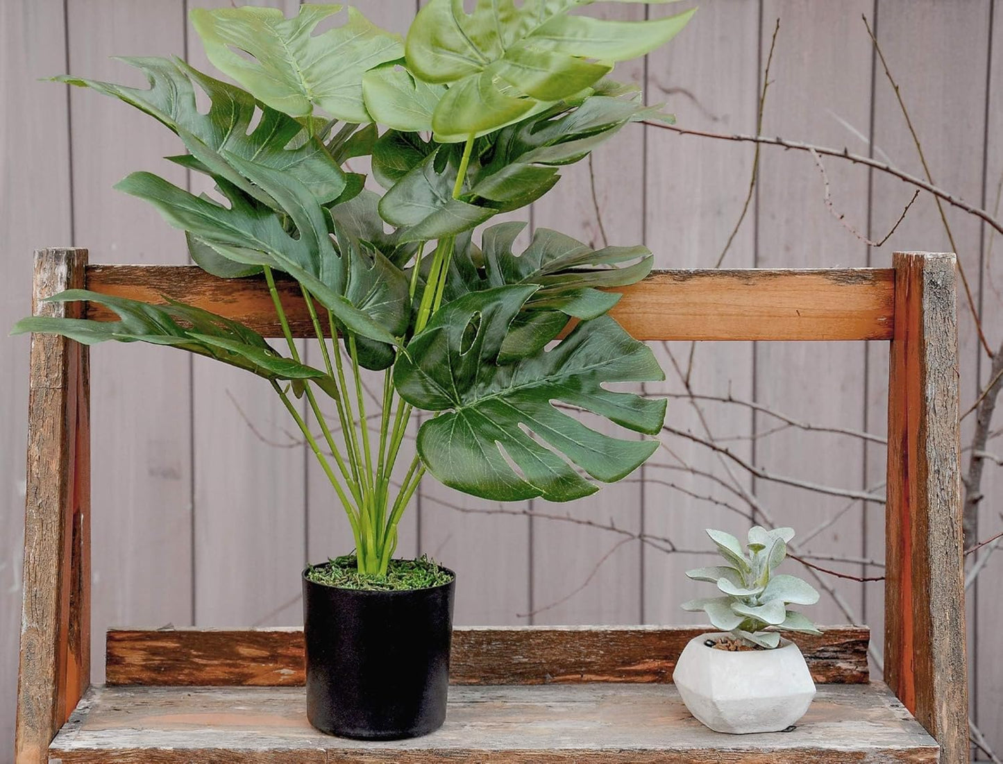 19" Large Fake Plants Artificial Palm Tree in Pot for Indoor and Outdoor Home Office Decor