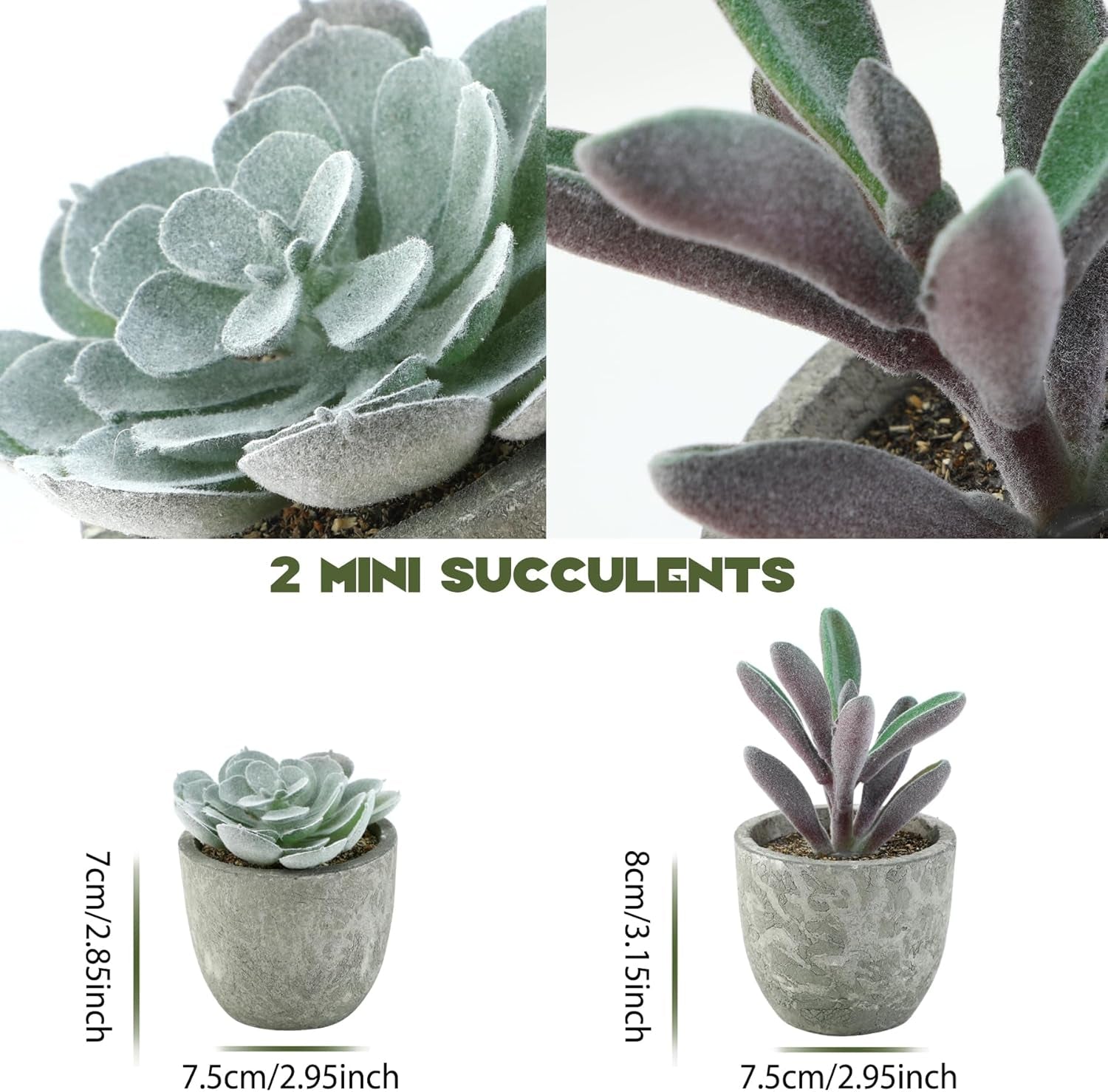 4 Packs Fake Plants Small Artificial Plants for Shelf Lavender Flowers Eucalyptus Succulents Plants Potted Faux Plants for Home Indoor Office Bathroom Living Room Decor
